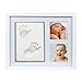 Pearhead Babyprints Newborn Baby Handprint and Footprint Photo Frame Kit, No Bake Clay, Newborn Baby Registry Must Haves, Baby Shower Gift, White