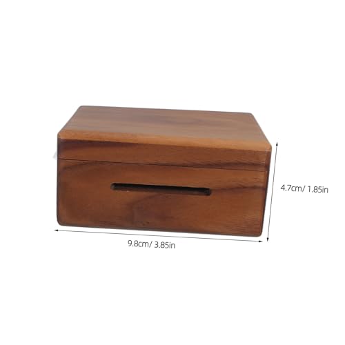 Caja de música DIY de madera marrón y vidrio COMPUKAS para notas 3
