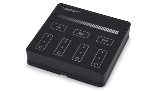 Mi-Light B1 LED-zone-controller 2,4GHz - controller voor ledstrips eenkleurig, Zwart, Muur Touch Afstandsbediening