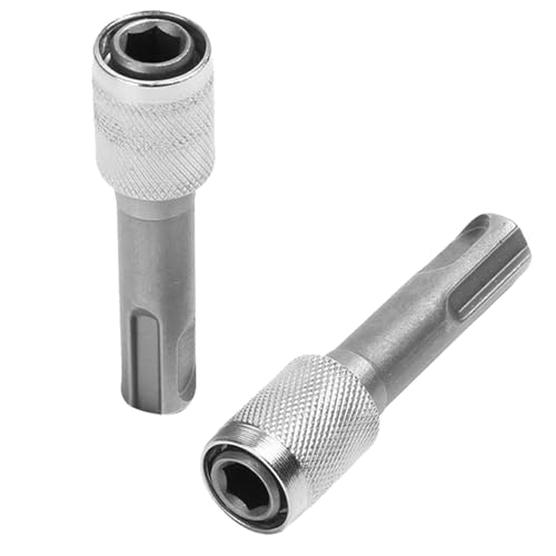 Adattatore Portapunte SDS Plus Avvitatoreper Trapano 6,35mm (1/4'') 2 Pezzi per Punta da Trapano SDS per Convertitore a Codolo Esagonale Adattatore Accessori per Porta Inserti