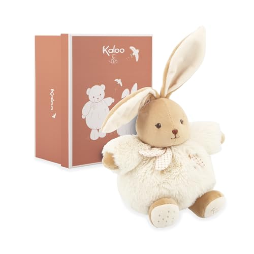 KALOO - Doudou Lapin Crème 17cm - Peluche Ultra-Douce et Moelleuse pour Bébé - Compagnon Tendre Dès la Naissance - Taille idéale pour Petites Mains - Cadeau de...