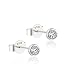 Produktbild Classic Top Qualität Zirkon Ohrstecker Massive MetJakt 925 Sterling Silber Ohrstecker Ohrring für Unisex Hochzeit Party feinen Schmuck (Ein Diamant, Silber)