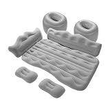 F Fityle Colchón Inflable para Coche, Cama de Aire para SUV, colchón Multifuncional de 51x28,7 Pulgadas con Bomba de Aire Universal para Viaje Familiar, Gris