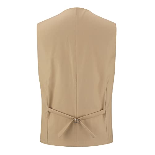 Allthemen Gilet Costume Homme Formel Classique Casual Gilet sans Manches pour Business Mariage de Couler Unie - Image 3