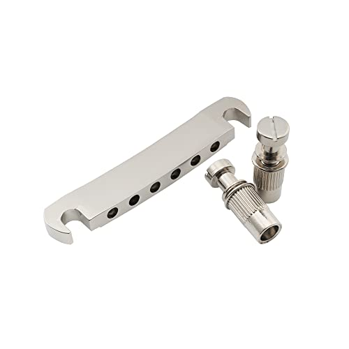 Musiclily Pro 52.5Mm Tune-O-Matic Stop Tailpiece For 6-String Epiphone Les Paul Sg Style Electric Guitar, Nickel #TOP3