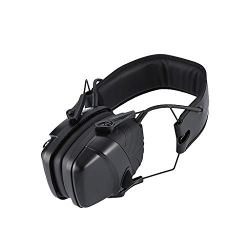 WaiiMak Electronic Shooting Earmuff Ear Protection Muffs, Electronic Hearing Protection Earmuffs with Sound Amplification Noise-Proof Hunting Earmuff (Black)