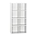 Meerveil Bibliothèque Etagère de Rangement à 4 Niveaux, Bibliothèque en Bois Moderne, pour Bureau, Salon, Chambre, Blanc (30 * 60 * 120cm)