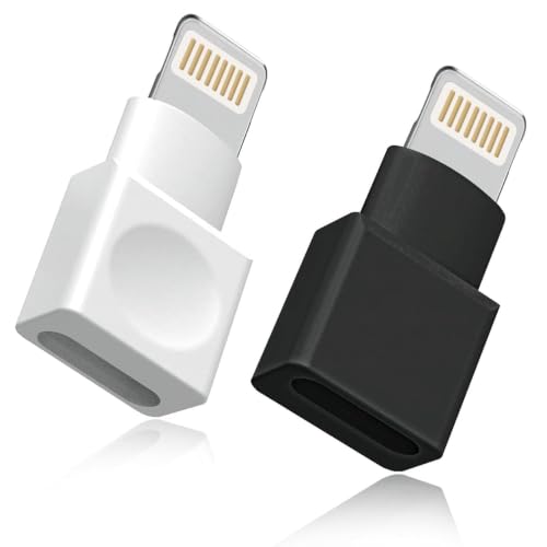 Image of Verilux 2 Pack Lighting to Type C Converter, Type C to Lighting Connector with Charging, Audio and Data Transfer, iPhone Charger Extension Male to Female Dock Extender for iPhone 14 13 12 11 X XS XR