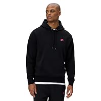 Nike Men's Club Pullover Fleece Hoodie, Black/Black/Pinksicle, Medium