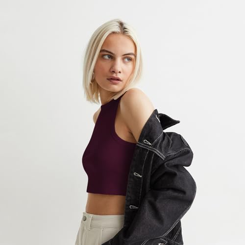 Image of KERI PERRY Tops for Women Crop Top for Women's Tank Activewear Tee Sports Western Casual Cotton Camisole Pack of 3 Combo