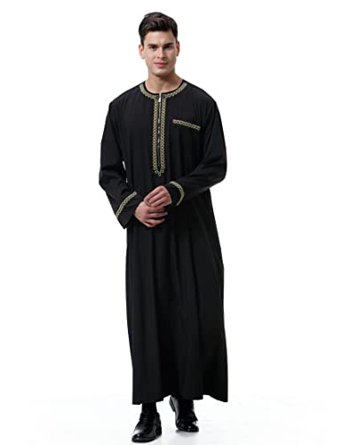 Mens Thobe Muslim Clothes Islamic Clothing Arabic Dress for Men Jalabiya3