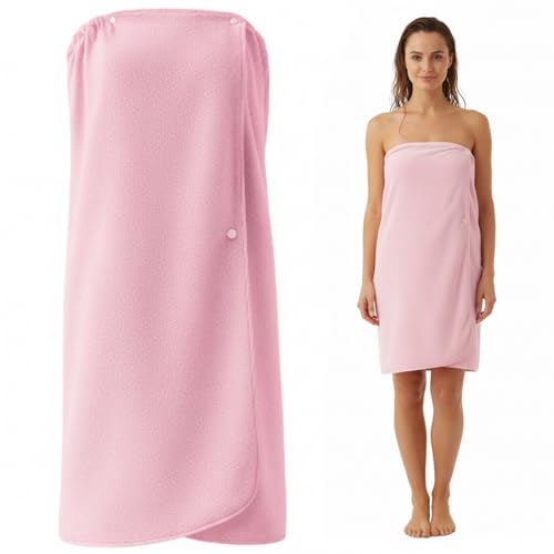 ZexJpr Saunahandtuch, Handtuchkleid Damen, Sauna Handtuch, Multifunktions Badetuch Damen, Pink, Ideal für Sauna, Spa, Fitness und Reisen, Geeignet...