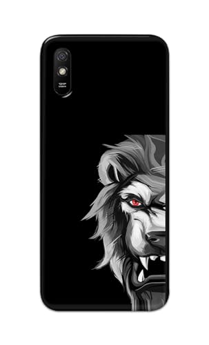 Image of PRINTFIDAA Printed Hard Back Cover Case for Mi Redmi 9A | Mi Redmi 9AT | Mi Redmi 9A Sport | Mi Redmi 9i | 9i Sport Back Cover (Angry Lion) -112