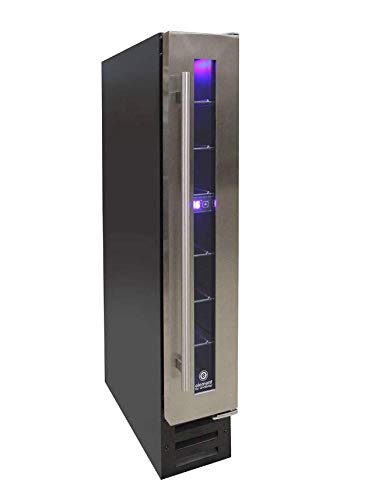 Image of Vinotemp 7 Bottle Built-in Style Wine Cooler with Stainless Steel Door Trim and Dual Pane Glass