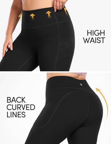 IUGA Buttery Soft Plus Size Leggings for Women No Front Seam Leggings with Pockets for Women Tummy Control Yoga Pants 3X 4X4