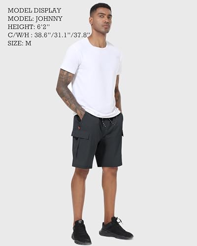 Men's Cargo Shorts Quick Dry Lightweight Stretch Hiking Shorts for Men with 5 Pockets No Lining2