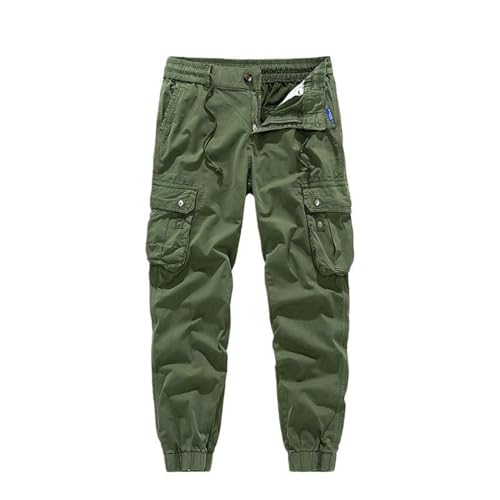 Pantalon cargo multi-poches en coton lourd délavé vintage finitions haut de gamme pour homme