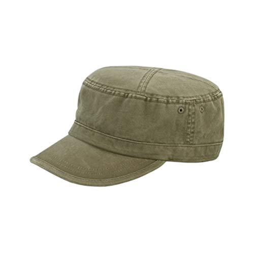 Image of The Vintage Year Heavy Stitching Washed Cotton Cadet Hat - Durable Military Baseball Cap for Men & Women, Outdoor Casual Wear
