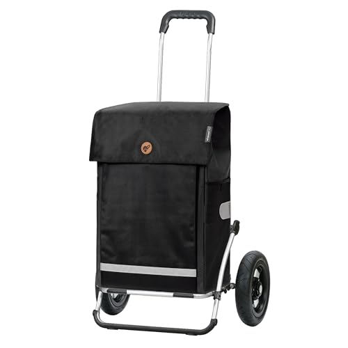 Andersen Einkaufstrolley - klappbar - 61 Liter - Aufh&auml;ngung f&uuml;r Einkaufswagen - belastbar 50 kg - Aluminium - Trolley - Luft-Rad &Oslash; 25 cm - Cargo Shopper XXL Martje schwarz