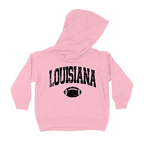 Football Louisiana Collegiate Kids Hoodie Sweatshirt Toddler 5T Light Pink