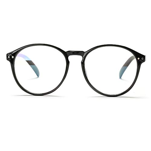 Lunettes Unisexe RšŠtro Rétro Sixties Style Lentille Claire Ronde Monture Excellente qualite (Verres claires) Bon Pour la Lecture Cover