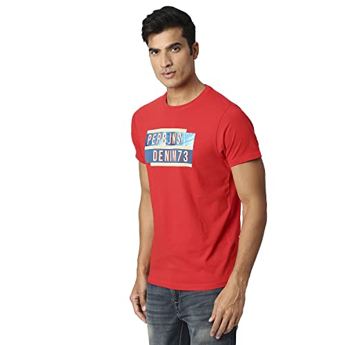 Image of Pepe Jeans Men Cotton Slim Fit T-Shirt