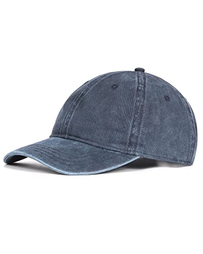Zylioo XL Vintage Basecap Kappe Für Großen Kopf Pigment Baseballkappe Washed Cotton Used Look Baseball Cap Waschbare Cappy 57-59cm