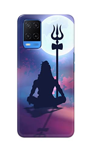 Image of Printed Hard Back Cover Case for Oppo A54 4G Back Cover (Lord Shiva) -702