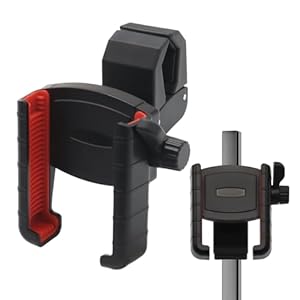 AFNCX Universal Golf Cart Motorcycle Phone Holder Accessories,Phone Holder Handlebar Phone Mount for 360° Rotating with Silicone Protective Pad,Clamp Fits Most Smartphones and Bicycle,Motorcycle,Golf