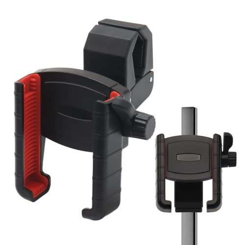 AFNCX Universal Golf Cart Motorcycle Phone Holder Accessories,Phone Holder Handlebar Phone Mount for 360° Rotating with Silicone Protective Pad,Clamp Fits Most Smartphones and Bicycle,Motorcycle,Golf