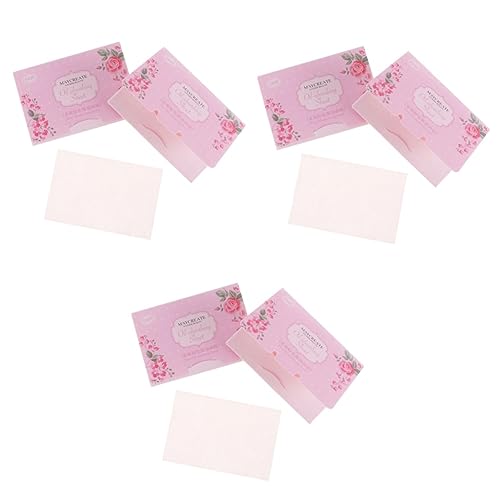 POPETPOP 3sets Oil Blotting Paper for Oily Skin Natural Fiber Absorbing Sheets Makeup Facial Oil Remover Portable 100pcs*3