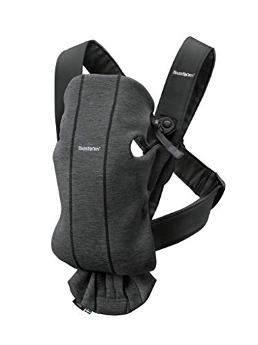 BabyBj� rn Mochila Porta Bebé Mini  3D Jersey  Gris Carbón