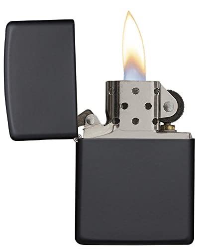 Zippo Lighter - Personalized Custom Message Engrave on Black Matte Zippo Windproof Lighter #218 - Image 3
