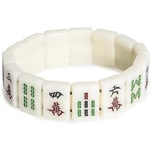 Yellow Mountain Imports Mahjong Mini-Tiles Stretchy Bracelet
