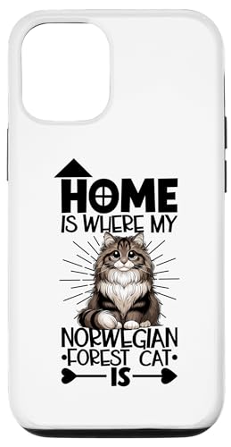 Installazione facile Custodia per iPhone 14 Casa - Gatto delle foreste norvegesi