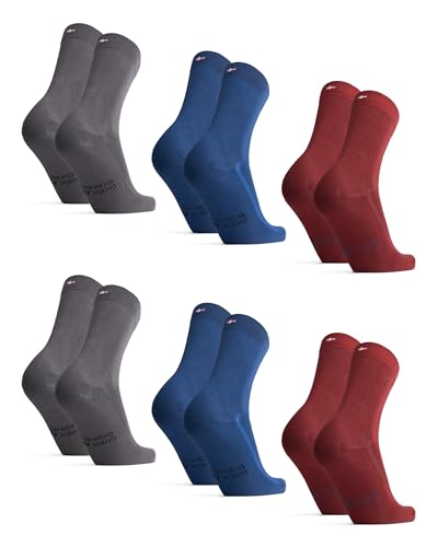 Image of DANISH ENDURANCE Crew Dress Socks, Viscose From Bamboo, 3 & 6-Pack