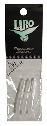 LSTYLE x Laro Dart Shafts: Plastic Nylon Shaft - for Soft Tip and Steel Tip Darts - Milky White 130 (Extra Short)