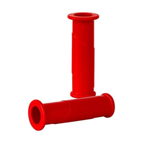 BigDean 2x Schubkarrengriffe 30mm - Schubkarren Universal Griffe - Rundrohre ROT Ersatzgriffe Kunststoff Karrengriff Schiebkarren Cover