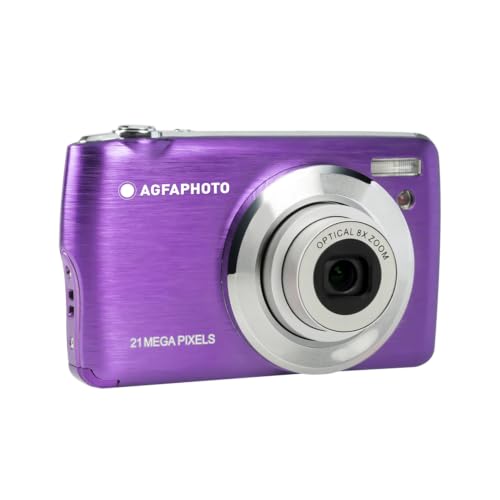 AGFAPHOTO Realishot DC8200 - Appareil Photo Numérique Compact Cam, 21MP, Vidéo Full HD, Ecran LCD 2.7'', Zoom Optique 8X, Batterie Lithium, Carte SD 16GB et Sacoche Incluse