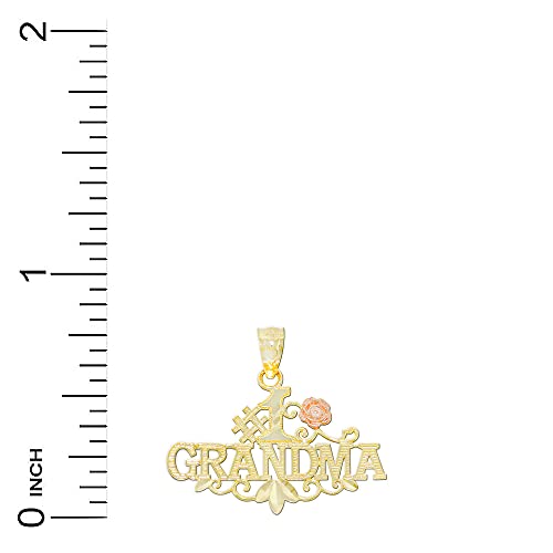 Gold Grandma Charm Pendant - 10 Karat Gold - Grandma Jewerly - Gift for Grandma3