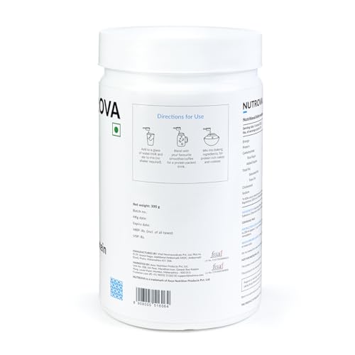 Nutrova Whey Protein Isolate Dark Chocolate (300g) with 24g Protein Every 30g Scoop & 5.5g BCAAs | Protein Powder for Men & Women with no Artificial Sweeteners or Added Sugars | Easy to Digest