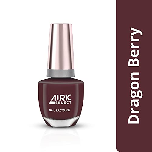 Image of Glossy Nail Lacquer (15ml) I High Shine, 7 Days Long Stay, Chip Resistant, Quick Drying Nail Colour I Vegan & Non-Alcoholic (Dragon Berry)