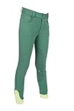 weiße reithose 122 Elastischer Beinabschluss HKM 9060 Reithose Kids Easy, Mädchenreithose Silikon-Kniebesatz, Mädchen 116-176