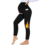 HIPOWER Thermo Schwangerschaftsleggings Damen High Waist Warme Umstandsleggings Umstandsmode Winter Maternity Leggings Für Schwangerschaft Yoga
