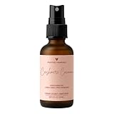Cashmere Cocoon Luxury Small Space Air & Linen Freshener Spray - Creamy Coconut + Amber Musk - Artisan Blended Home Fragrance - Non Toxic Room Spray + Odor Eliminator - 2 oz Travel Size