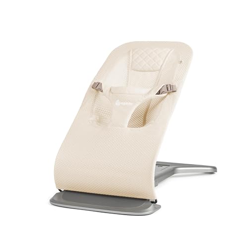 Ergobaby 3 w 1 Evolve Bouncer Leżaczek Bujaczek Krzesło, Ergonomiczny bujaczek dla noworodków od urodzenia do malucha, huśtawka dla dzieci z wkładem dla noworodków (2,5 kg - 13,2 kg), Light Grey