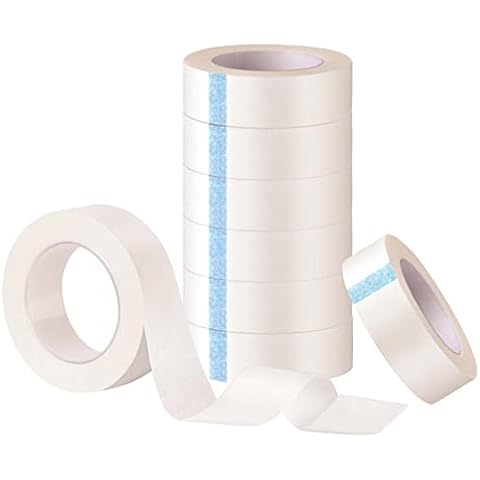 TUPARKA 8 Rolls White Eyelash Tape, Adhesive Eyelash Tapes, Lash Tape for Eyelash Extension Supply, 9M Each Roll Cover