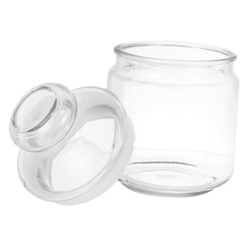 MAGICLULU Barattolo di Vetro Sigillato per Alimenti da 500 Ml, Contenitore Trasparente con Coperchio Ermetico, Vaso per Conservazione Cibi Secchi, per Cucina e Conservazione Tè, Zucchero