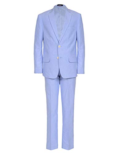 Tommy Hilfiger Boys' Big 2-Piece Formal Suit Set, Azure Blue, 16