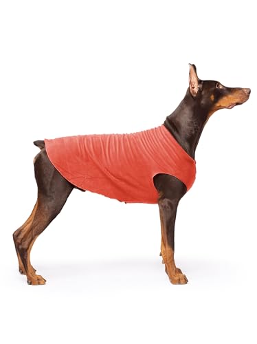 Image of Goldpaw Stretch Fleece Dog Sweater - with Spandex for 4-Way Stretch - Soft, Comfortable Dog Coat - Machine Washable - Made in the USA - Paprika - Size 24